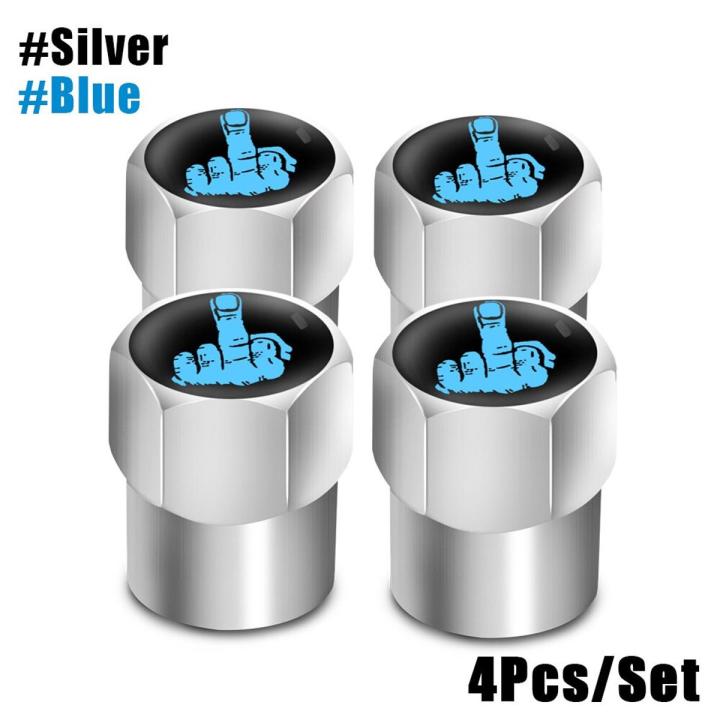 4Pcs Skull Tire Valve Stem Caps with O Rubber Ring, Universal Stem Covers for Cars, SUVs, Bike, Bicycle, Trucks, Motorcycles - 34