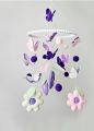 Butterflies and Flowers cot mobile for a baby girl.. 
