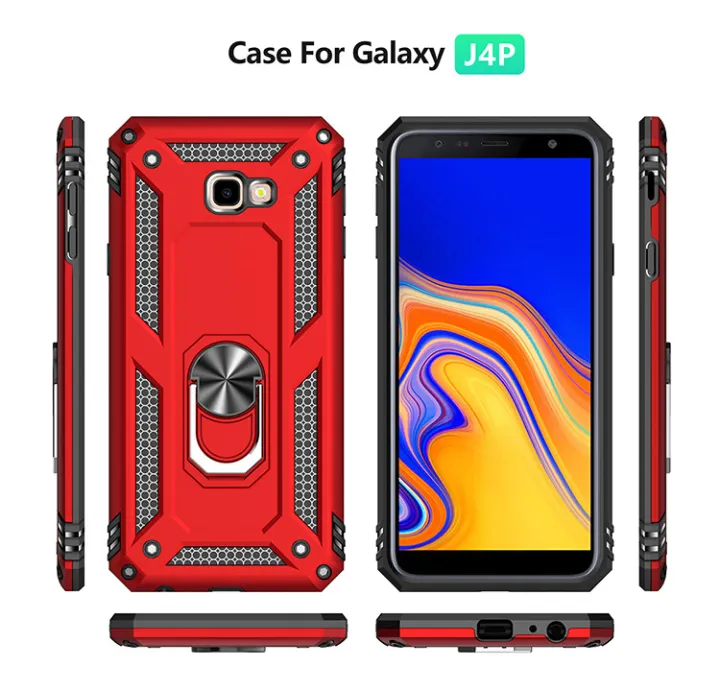 Lereach%20For%20Samsung%20Galaxy%20J4%20plus%20/J4%20Prime%20/J415%20/%20J4%20Core%20Mobile%20Phone%20Case%20TUP+PC%20Hard%20Ring%20Car%20Ring%20Bracket%20Shockproof%20Back%20Cover%20-%20Image%204
