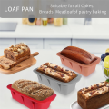 3 Pack Bread Pan Loaf Pan Silicone Molds for Baking Silicone Bread Loaf Pan for Homemade Cakes, Breads, Meatloaf Red & Gray & Orange. 