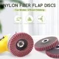 (VDZI) 6PCS 4 Inch 240 Grit Red Nylon Fiber Flap Discs with Sandpaper,perfect for Paint Remove & Stainless Steel Tube Polishing. 