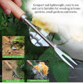 Migeet Garden Hand Weeder Stainless Steel Premium Gardening Tool for Weeding Wood Handle for Home Gardens Small Gardens and Lawns. 