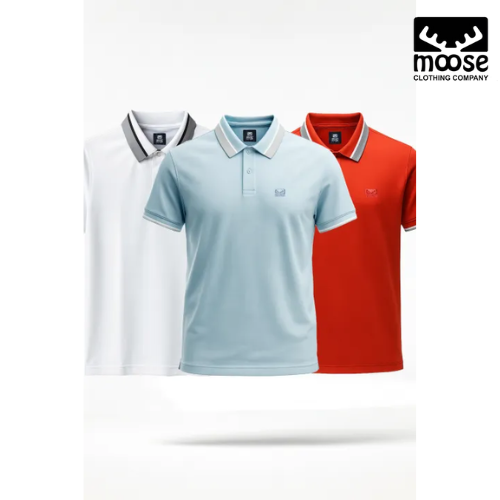 Moose College Cool Polo T-Shirts