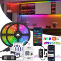 Tuya Ws2812b Ws2811 Bluetooth Music Rgb Led Pixels Controller With Mic Remote For Ws2812 Sk6812 Addressable Strip Dc5-24v. 
