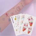 1 Sheet Waterproof Small Simple  Line Letter Tattoos Sticker Water Transfer Mixed Style Stickers Body Art Temporary Tattoo for Men and Women Random Style. 