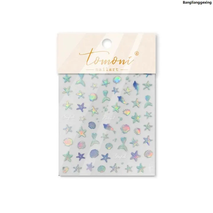 BanglianggexingNew Jelly Nail Art Stickers, Relief Nails Decorations ...