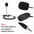 Mic 3.5mm Jack Tie Clip PC Laptop Recording Clip-on Lavalier External Microphone. 