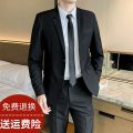 Suit Suit Men's Business Slim Fit Small Business Suit Coat Leisure Professional Formal Wear Group Clothes Groom Best Man Wedding Tie. 