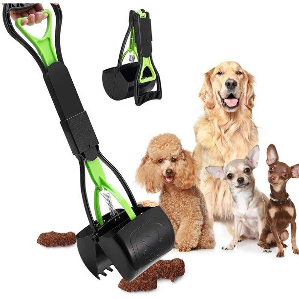 Pet Long Handle Large Jaw Poop Scoop Dog Puppy Cat Animal Waste Clean Picker Pets Dogs Cats Poop Shit Excreta Bog Pick up Jaw Pooper Scooper Shovel without Smelling