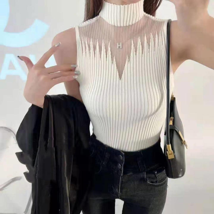 See-Through%20Halter%20Knitwear%20Korean%20Fashion%20Mesh%20Sleeveless%20Sleeveless%20T-Shirt%20Knitted%20Elastic%20Women's%20Sweater%20Tops%20for%20Casual%20Wear%20Summer%20Fashion%20Women's%20Clothing%20Party%20Outfit%20Streetwear%20-%20Image%205