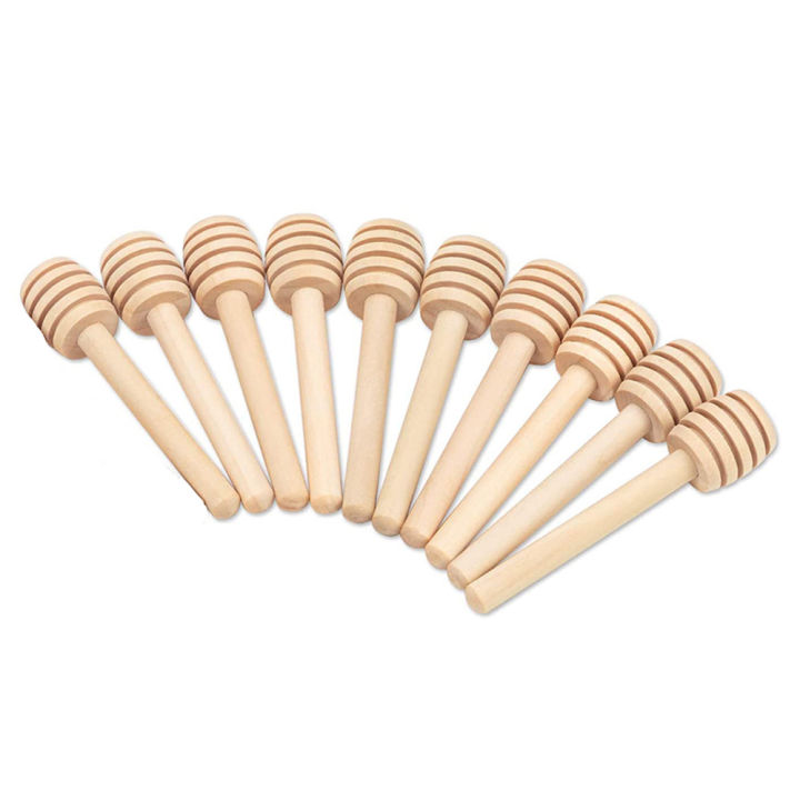 10Pcs Mini Wooden Honey Stick Honey Spoon Honeycomb Stick Honey Stirrer Honey Stirrer Pot Coffee Milk Tea Safe Stirrer