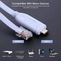 2X USB TO Type C Console Configuration Cable Type C to RJ45 Serial Router Debugging Cable. 