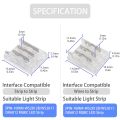 WS2811 WS2812B SK6812 LED Transparent Solderless Cover Connector 10mm Width For SMD Led Strip. 