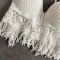 Tassel Tank Top Short Cotton Embroidered Cropped Tank Hollow Out Knitted Bra for Beachwear Yoga Apparel Ladies Fashion Boho Style Casual Wear Summer. 