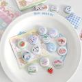6Pcs Cute Cartoon Mini Cartoon Retro Button Badge Kawaii Kids Backpack Pencil Bag Handheld DIY Decorative Brooch Pin Accessories XIEGONG. 