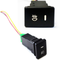 2X 4-Pole 12V Push Button Switch with LED Background Indicator Lights for Fog Lights DRL LED Light Bar(33X22mm). 