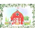 Birthday Backdrop Child Farm Animals Background Newborn Barnyard Birthday Party. 