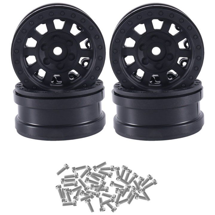 Rccrawler Rim Cover 4PCS Plastic Beadlock 1.9 Wheel Hub Wheel Rim for 1/10 RC Crawler Car ...