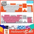 HelloWorld 104Pcs/Set Universal Double Color Key Cap Keycaps for Cherry Mechanical Keyboard. 