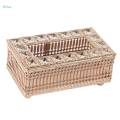 Crystal Tissue Box Cover Decorative Paper Box for Bedroom Dresser Dining Golden. 