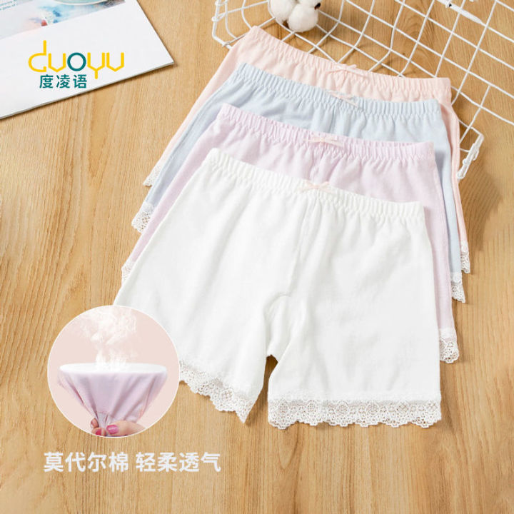 Girls'%20Safety%20Pants%20Underwear%20Two-in-One%20Anti-Exposure%20Summer%20Thin%20Children%20Wear%20Modal%20Boxer%20Shorts%20-%20Image%204