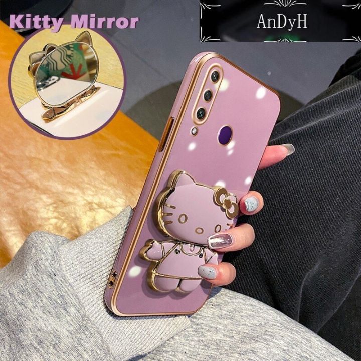 Custodia IPhone Hello Kitty Con Specchio E Supporto - Placcata, TPU Morbido Per Vari Modelli