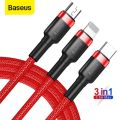 Baseus 3 In 1 USB Cable Multi Charging Cable. 