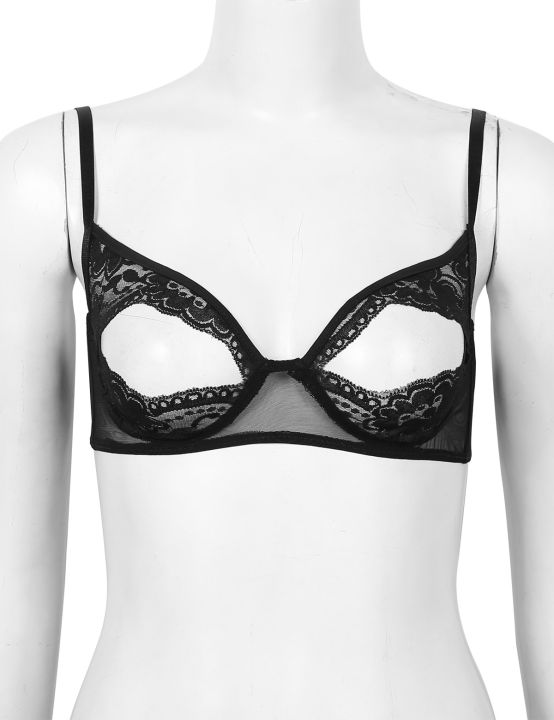 Women%20Lace%20Hollow%20Out%20Bra%20Lingerie%20Exotic%20Nightclub%20See-Through%20Open%20Cups%20Exposed%20Nipples%20Brassiere%20Underwire%20Nightwear%20-%20Image%202