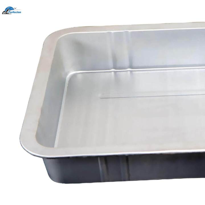 Engine Oil Drain Drain Container Oil Trip Tray Rectangle Oil Drip Pan for Car White L