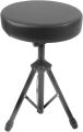 Drum Throne, Rotatable Angle Height Adjustable Three Legged Design Non Slip Bottom Drum Stool Metal Sponge Folding Portable Stable and Drum Chair for Drum Seat, Round Drum Stool, Portable Drum Throne Seat with Drum Key for Electric Drum Set Drummer Adults. 