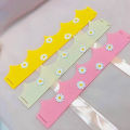 WenRan Ins Kids Daisy Birthday Party Crown Yellow Pink Flower Hat 3 4 5 6 7 8 9 Year Old Baby Shower Daisy Theme Birthday Headwear. 