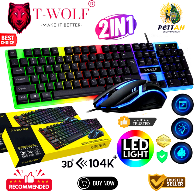 Gaming Keyboard and Mouse 2 in 1 – RGB Backlit, Mechanical Keys, High-Precision Sensor, Ergonomic Design