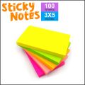 Multicolor Sticky Notes Self-Stick Paper Size: 3X5 inch Pack of 100 Sheets. 