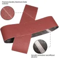 BRADOO 100X610MM Sanding Belt 15Pieces- 80/120/150/240/400 Grit Alumina Sanding Belt, Suitable for Wood Sanding. 