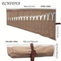 Efficient Tool Organization System Portable Tool Storage Bag with 16 Pockets Easy to Carry Wrench Roll Organizer for Convenient Tool Organization Foldable Design for Hanging Loop Tool Organizer. 