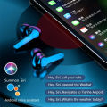 M19 TWS Bluetooth Earbuds Wireless Headset Earphone Intelligent Touch Control Waterproof LED Display With Mic. 