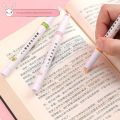 6Pcs/set Kawaii Flowers Line Shaped Highlighter Pens Roller Tip Curve Liner Marker for Writing Journaling Drawing Stationery. 