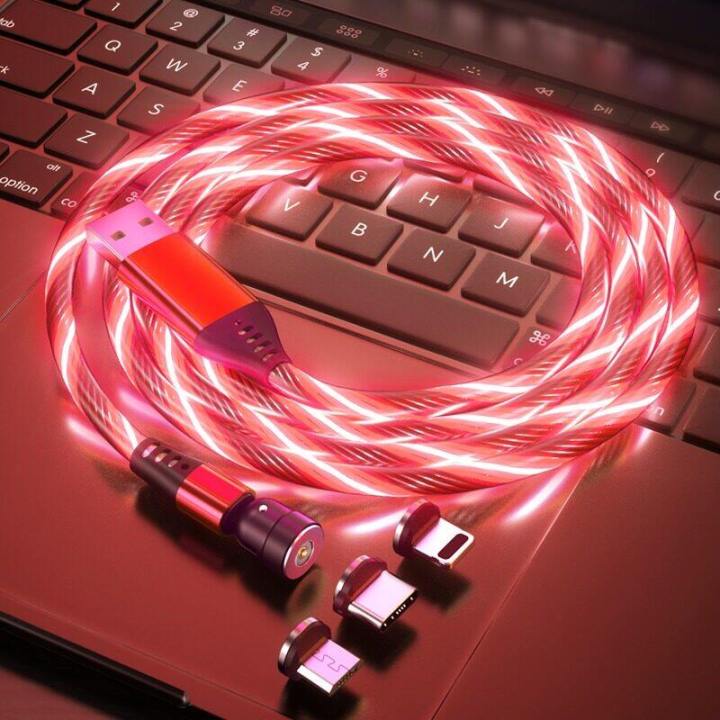 3%20in%20One%20USLION%20Luminous%20Glow%20Flowing%20Led%20Magnetic%20Cable%20Fast%20Charging%20With%20lightning%20&%20Micro%20USB%20&%20Type%20C%20Cable%20-%20Image%202