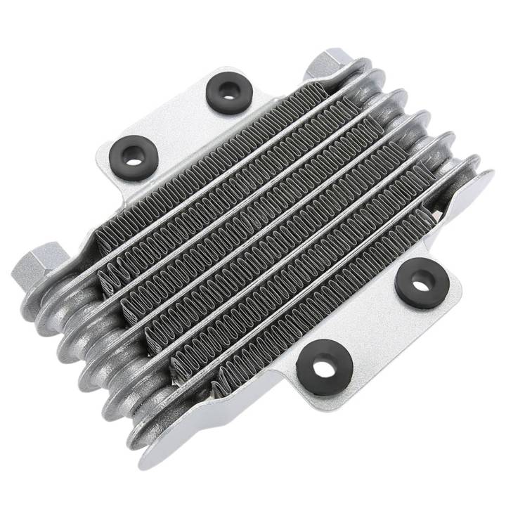 Motorcycle Engine Oil Cooler Cooling Radiator 85Ml Universal Silver ...