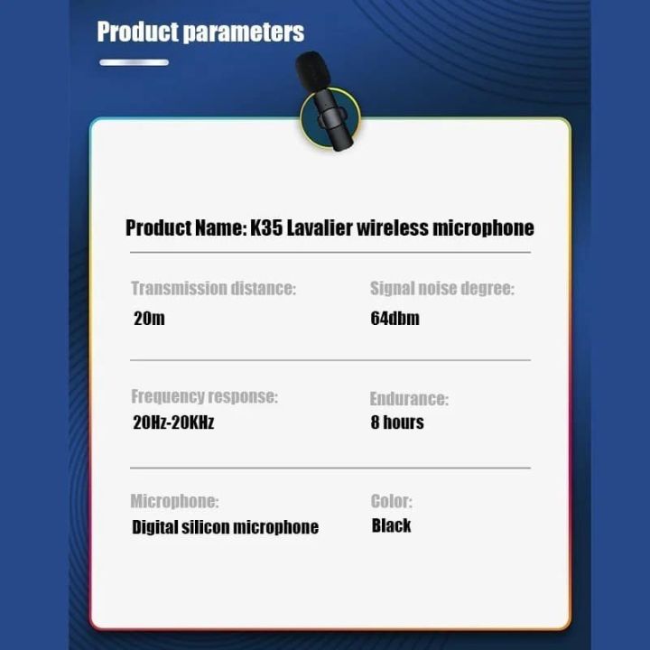 K35%20Wireless%20Microphone%20%20Portable%20Audio%20Video%20Recording%20%20Plug%20Play%20Mic%20For%20IPhone%20/Android%20/Camera%20Live%20Game%20Mobile%20Phone%20-%20Image%205