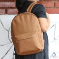 Synthetic Leather Simple Backpack Plain Color Backpack Avonkin Bags (CBP08). 