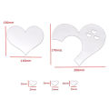 Creative 3D Heart-shaped Acrylic Wall Stickers Self-adhesive DIY Home Art Mirror Sunlight Mall. 