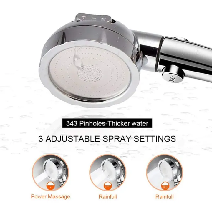 Handheld%20Shower%20Head%20High%20Pressure%20Chrome%203%20Spary%20Setting%20with%20ON/OFF%20Pause%20Switch%20Water%20Saving%20Adjustable%20Luxury%20Spa%20Detachable%20Multi-functions%20Bathroom%20Puppy%20Shower%20Accessories%20-%20Image%204