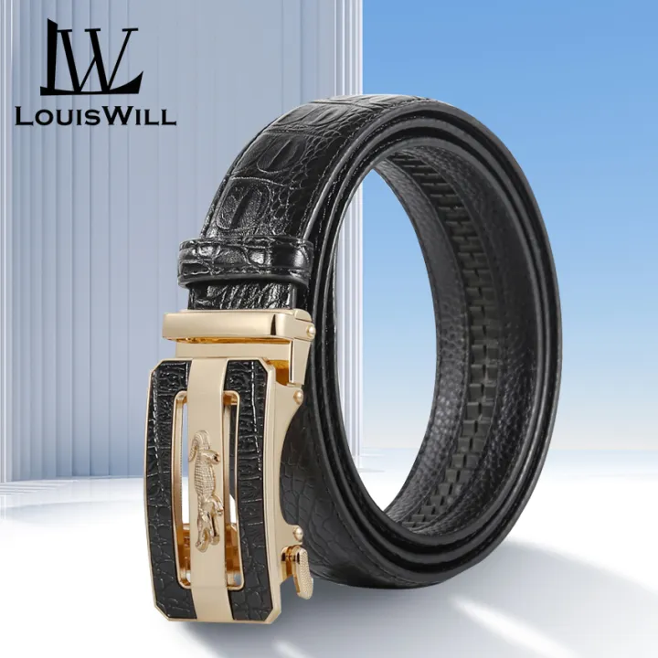 LouisWill%20Men's%20Belt%20Men%20Fashion%20Belt%20Men%20Genuine%20Leather%20Belts%20Crocodile%20Pattern%20Belt%20Whole%20Crocodile%20Leather%20Automatic%20Buckle%20Belts%20Brand%20Luxury%20High%20Quality%20Business%20Strap%20Male%20Waistband%20for%20Men%20-%20Image%204