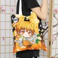 【ALLGOOD】Anime Demon Slayer Kimetsu No Yaiba Colorful Digital Printing Shoulder Bag Girls Canvas Shopping Bag Tote Bag. 