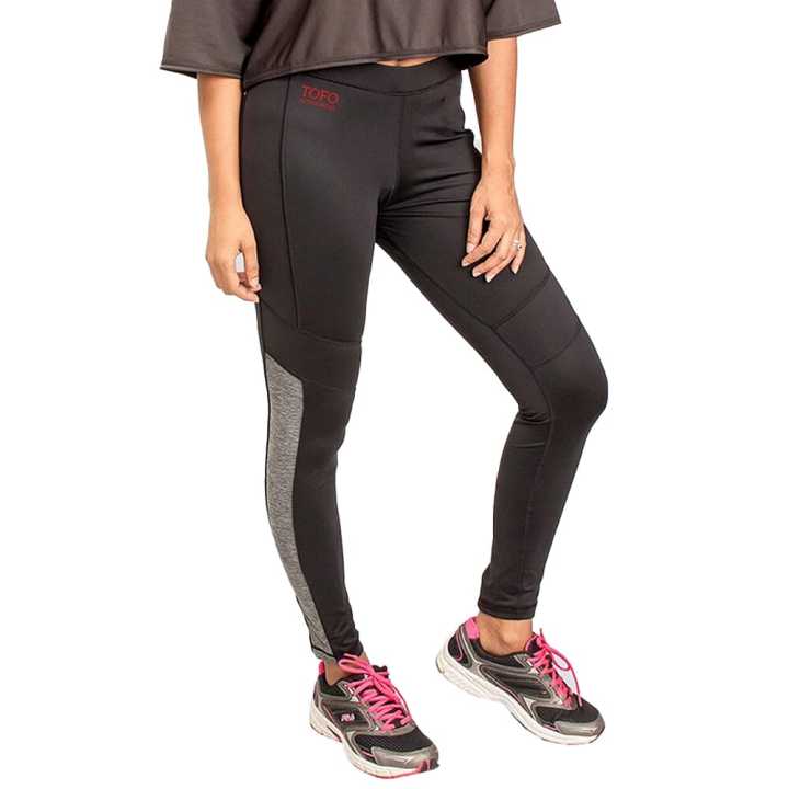 Tofo Activewear Leggings In Black With Grey Paneling Details