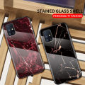 Marble Tempered Glass Phone Case For Samsung Galaxy M51 M31S M31 M21 M11 Hard Back Cover For Samsung M30S Anti-fall Case Coques. 