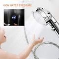Handheld Shower High Pressure Chrome 3 Spary Setting with ON/OFF Pause Switch Water Saving Adjustable Luxury Spa Detachab. 