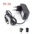 100V 240V AC to DC adaptor 9V 1A 2A 2000MA 1000ma 5.5mmx2.5mm connector Supply Charger Power Adapter EU US for TV Box router. 