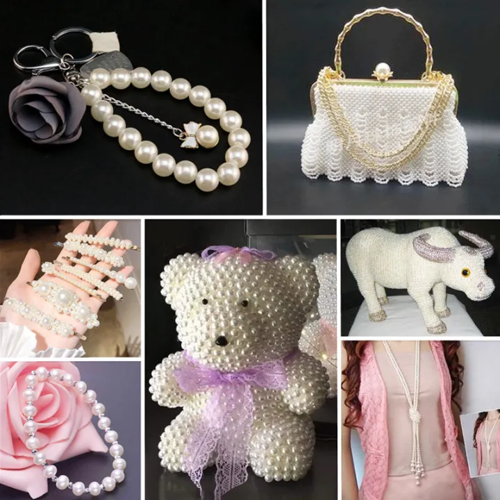 White%20/%20Beige%203mm-12mm%20Pearls%20Straight%20Hole%20Making%20Jewelry%20Diy%20Round%20Beads%20Decoration%20Crafts%20-%20Image%205